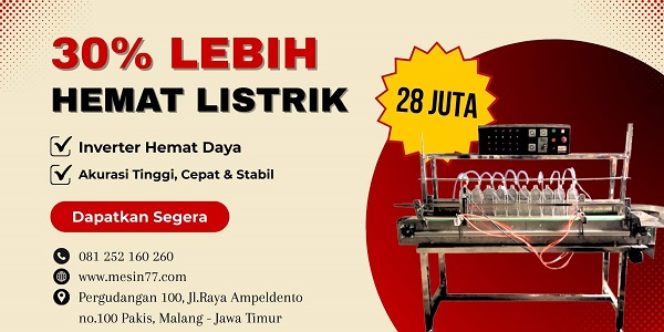 mesin pengisi cairan otomatis hemat listrik